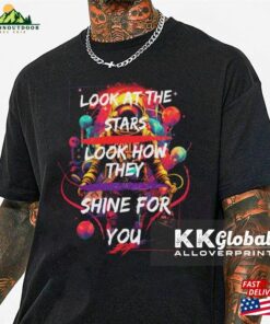 Coldplay Youth T-Shirt Look At The Stars Lyric Tee Unisex Classic Coldplay Youth T-Shirt Look At The Stars Lyric Tee Unisex Classic