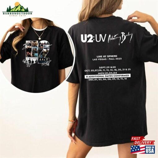 Color Fall Tour 2023 Rock Band U2 Shirt Warning Baby Live At Sphere Hoodie T-Shirt