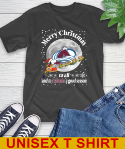 Colorado Avalanche Merry Christmas To All And To Avalanche A Good Season NHL Hockey Sports T-Shirt