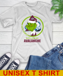 Colorado Avalanche NHL Christmas Grinch I Hate People But I Love My Favorite Hockey Team T-Shirt
