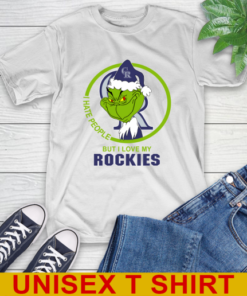 Colorado Rockies MLB Christmas Grinch I Hate People But I Love My Favorite Baseball Team T-Shirt
