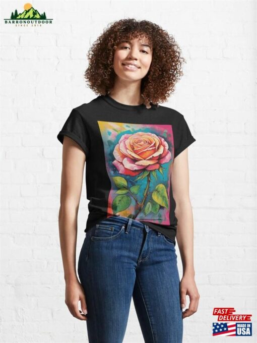 Colorful 70S Rose Classic T-Shirt Hoodie