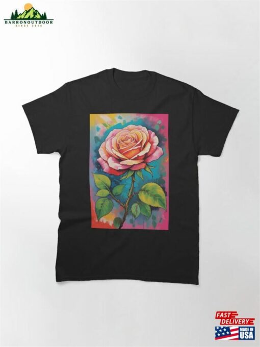 Colorful 70S Rose Classic T-Shirt Hoodie