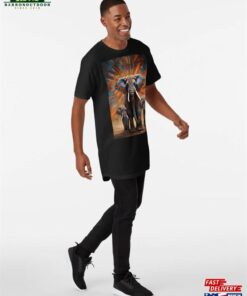 Colorful African Elephants Color Explosion Long T-Shirt Classic