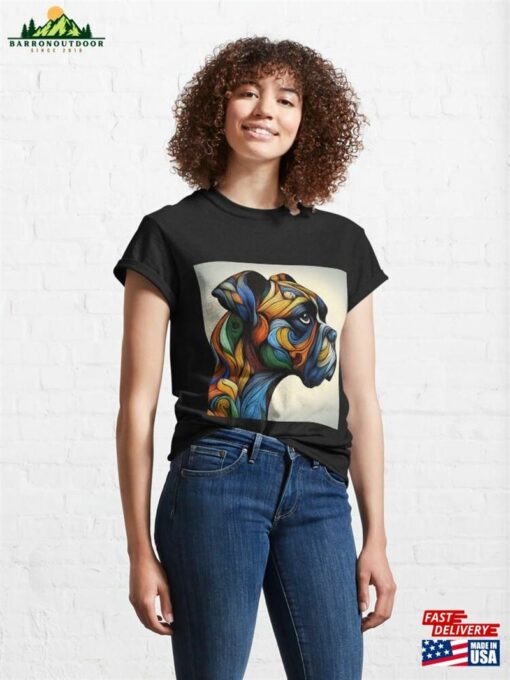 Colorful Artistic Boxer Profile Drawing Classic T-Shirt Hoodie