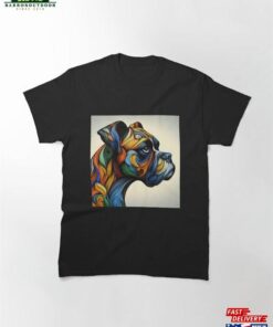 Colorful Artistic Boxer Profile Drawing Classic T Shirt Hoodie 2