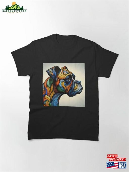 Colorful Artistic Boxer Profile Drawing Classic T-Shirt Hoodie