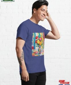 Colorful Ranunculus Blossoms In A Matching Vase Classic T-Shirt Hoodie 3 Colorful Ranunculus Blossoms In A Matching Vase Classic T Shirt Hoodie 4