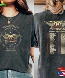 Comfort Color 2Sides Shirt Aerosmith 2023 2024 Peace Out Farewell Tour With The Black Crowes Sweatshirt Unisex