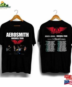 Comfort Color 2Sides Shirt Aerosmith 2023 Peace Out Farewell Tour With The Black Crowes Vintage Band T-Shirt Unisex