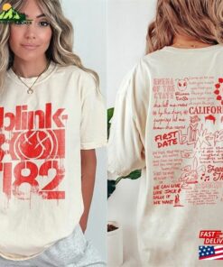 Comfort Color Blink 182 Tour 2023 2 Sides Shirt Vintage Band Tee Concert T-Shirt Graphic Classic
