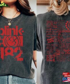 Comfort Color Blink 182 Tour 2023 2 Sides Shirt Vintage Band Tee Concert T-Shirt Graphic Classic