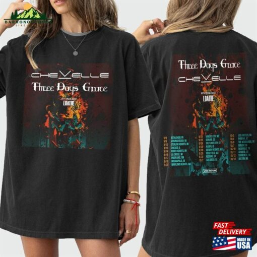 Comfort Color Chevelle And Three Days Grace Co Headline Tour 2023 Shirt Band Fan Sweatshirt T-Shirt