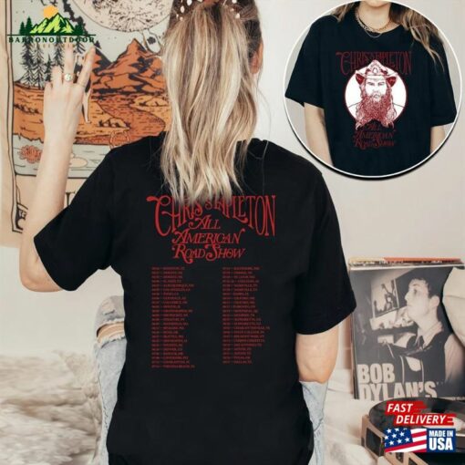 Comfort Color Chris Stapleton All American Road Show 2023 Tour Shirt Band T-Shirt Hoodie