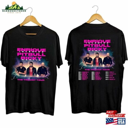 Comfort Color Enrique Iglesias X Pitbull Ricky Martin The Trilogy Tour 2023 Shirt Concert T-Shirt Classic