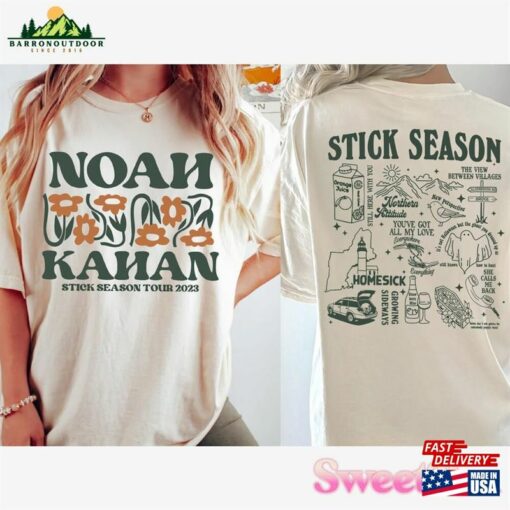 Comfort Color Noah Kahan Double Sides Shirt Stick Season Tour 2023 Album Tracklist Folk Pop Music Hoodie Sweatshirt