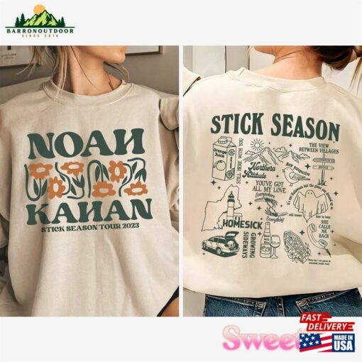 Comfort Color Noah Kahan Double Sides Shirt Stick Season Tour 2023 Album Tracklist Folk Pop Music Hoodie Sweatshirt