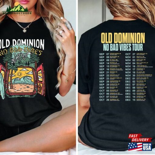 Comfort Color Old Dominion No Bad Vibes Tour 2023 Shirt Concert Both Sides Music Classic T-Shirt