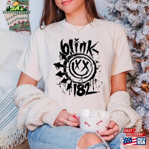 Comfort Color Smiley Face Blink Shirt Rock Band Classic Unisex