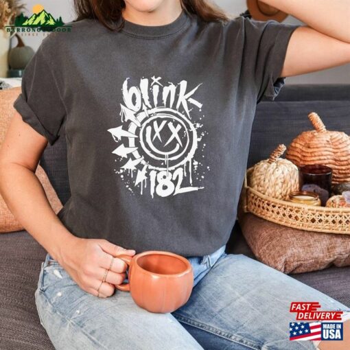 Comfort Color Smiley Face Blink Shirt Rock Band Classic Unisex