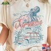 Comfort Color Vintage Jurassic Park Shirt Entrance With Tour Jeep Dinosaur T Classic Sweatshirt