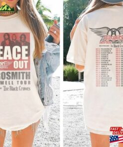 Comfort Colors® Aerosmith Peace Out Farewell Tour With The Black Crowes Shirt Band Fan Classic T-Shirt Comfort Colors® Aerosmith Peace Out Farewell Tour With The Black Crowes Shirt Band Fan Classic T-Shirt