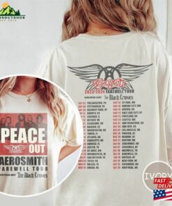 Comfort Colors® Aerosmith Peace Out Farewell Tour With The Black Crowes Shirt Band Fan Classic T-Shirt