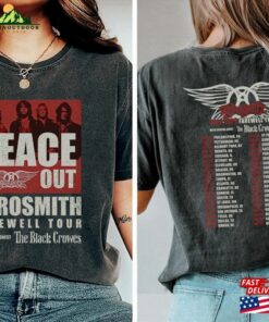 Comfort Colors® Aerosmith Peace Out Farewell Tour With The Black Crowes Shirt Band Fan Sweatshirt Classic