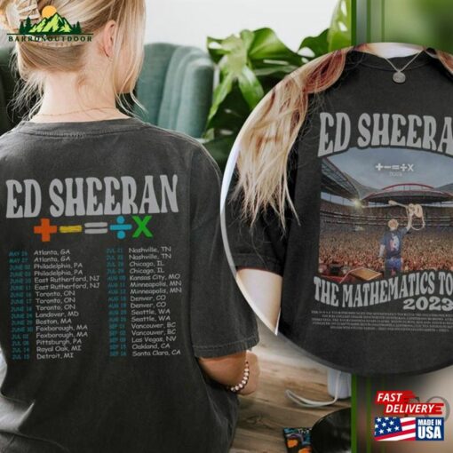 Comfort Colors® Ed Sheeran Shirt Mathematics Tour Concert Shirts Sweatshirt Unisex