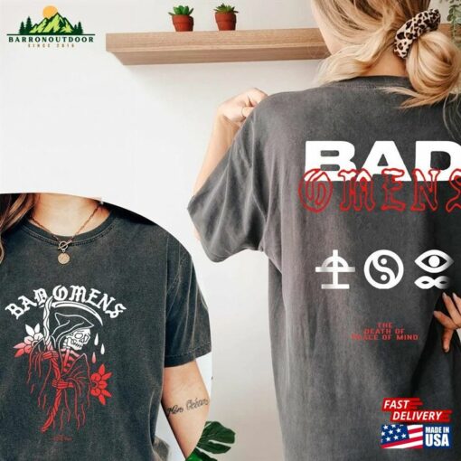 Comfort Colors® Fade Reaper Tee Bad Omens Shirt Band Track List 2023 Merch The Concrete Forever Tour Hoodie Sweatshirt