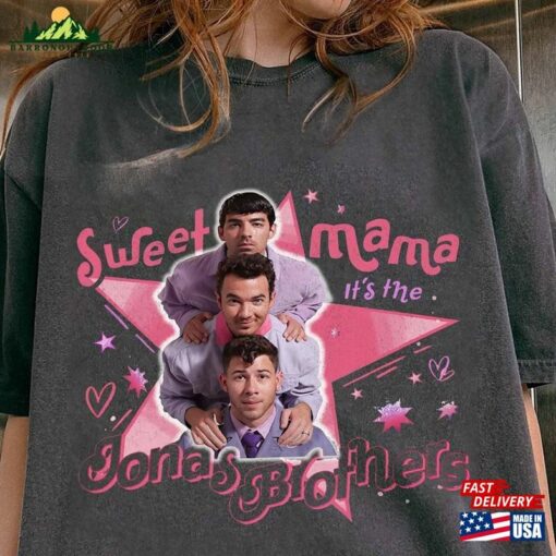 Comfort Colors® Jonas Brothers Sweet Mama In Pink T-Shirt Tour Shirt Unisex Hoodie