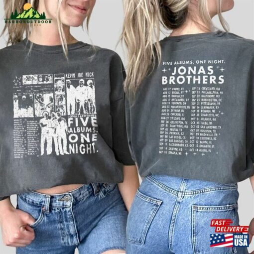 Comfort Colors® Jonas Brothers Two Shirt Brother Merch Retro 2 Sides T-Shirt Unisex