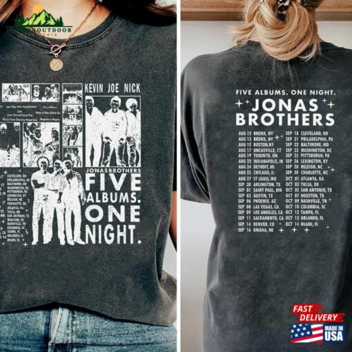 Comfort Colors® Jonas Brothers Two Shirt Brother Merch Retro 2 Sides T-Shirt Unisex