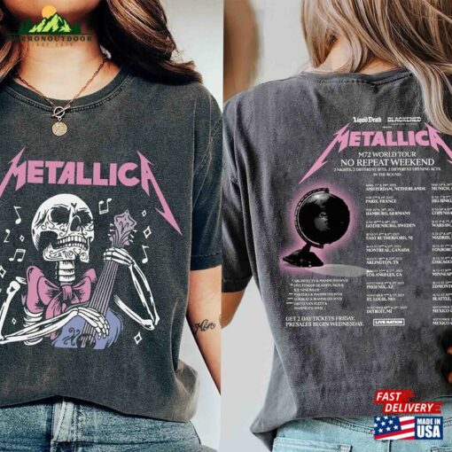 Comfort Colors® Metallica Shirt Band Metal Tour 2023 2024 Men Women Sweatshirt Unisex