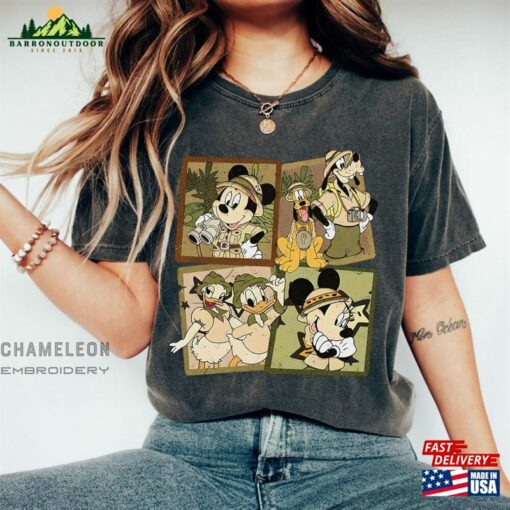 Comfort Colors® Mickey And Friends Safari Shirt Two Sided Disney Animal Kingdom Unisex Classic