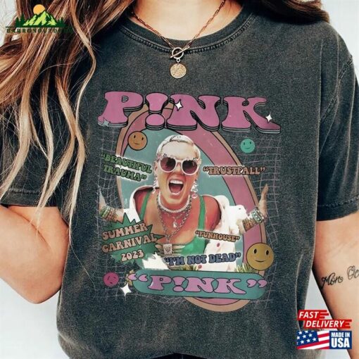 Comfort Colors® P!Nk Summer Carnival 2023 Shirt Trustfall Album Tee Pink Singer Tour Hoodie T-Shirt