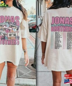 Comfort Colors® Retro Jonas Brothers Cassette Shirt Five Albums One Night Tour T-Shirt Hoodie