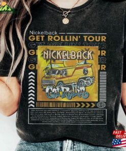 Comfort Colors® Vintage Nickelback Band Music Get Rollin Tour 2023 2 Sided Shirt Sweatshirt Hoodie