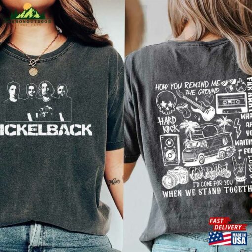 Comfort Colors® Vintage Nickelback Band Shirt Nickleback Get Rollin 2023 Tour Sweatshirt Hoodie Music Unisex T-Shirt