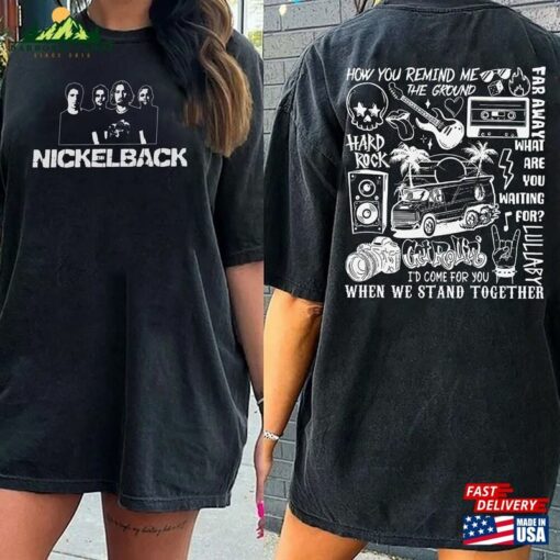 Comfort Colors® Vintage Nickelback Band Shirt Nickleback Get Rollin 2023 Tour Sweatshirt Hoodie Music Unisex T-Shirt