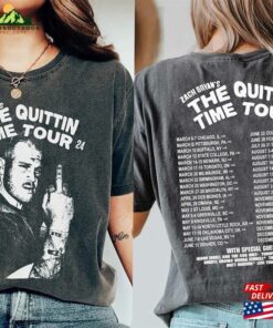 Comfort Colors® Zach Bryan The Quittin Time Tour 2024 Shirt Funny Middle Finger Classic Hoodie
