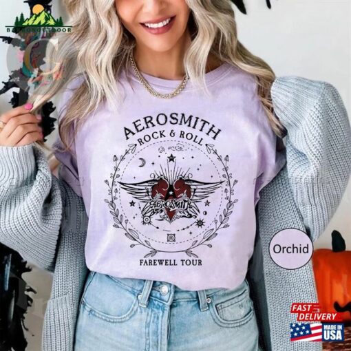 Comfort Colors®Aerosmith Farewell Rock And Roll Tour Shirt Hard Heavy Metal T-Shirt Hoodie