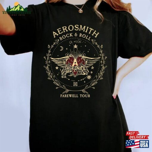 Comfort Colors®Aerosmith Farewell Rock And Roll Tour Shirt Hard Heavy Metal T-Shirt Hoodie