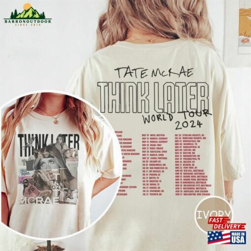 Comfort Colors®Tate Mcrae Shirt The Think Later World Tour Tate Fan Gift Unisex Classic