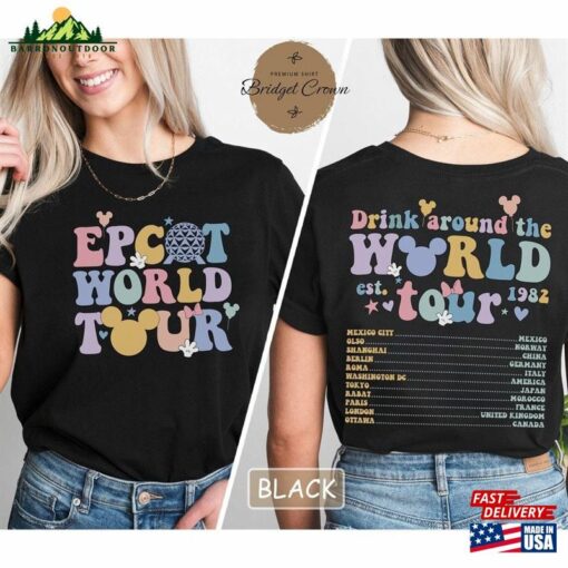 Comfort Colors Disney Epcot Shirt World Tour Drinking Around The Hoodie Unisex