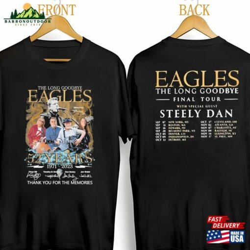 Comfort Colors Eagles Band Tour 2023 2 Sides Shirt The Long Goodbye Finals Hoodie Classic