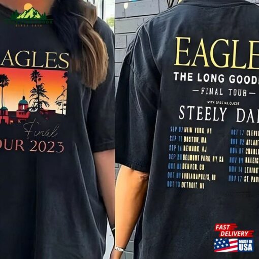 Comfort Colors Eagles Band Tour 2023 2 Sides Shirt The Long Goodbye Finals T-Shirt Unisex