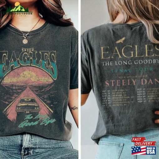 Comfort Colors Eagles Band Tour 2023 2 Sides Shirt The Long Goodbye Finals Unisex T-Shirt