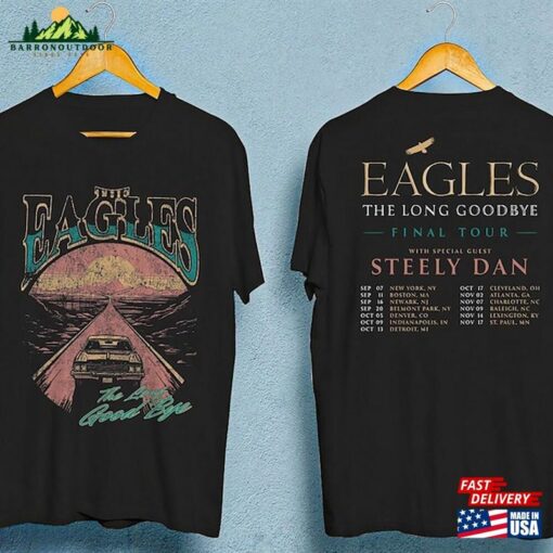 Comfort Colors Eagles Band Tour 2023 2 Sides Shirt The Long Goodbye Finals Unisex T-Shirt