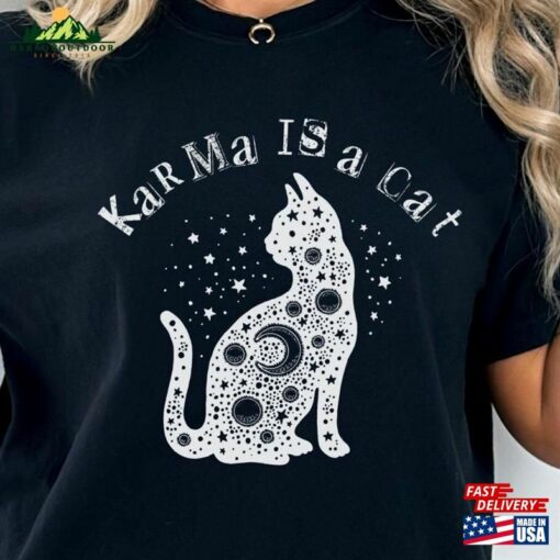 Comfort Colors Karma Is A Cat Swiftie T Shirt Vibes Unisex Classic